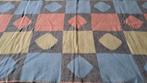 Vintage wollen deken met geometrisch patroon, Huis en Inrichting, Woonaccessoires | Plaids en Woondekens, Gebruikt, Unknown, Unknown