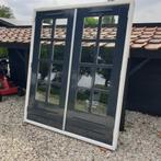 Hardhouten tuindeuren/ dubbele/ openslaande deuren/ pui, Doe-het-zelf en Verbouw, Ophalen, Deurkozijn, 225 cm of meer, Zo goed als nieuw