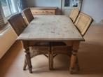 Eetkamer tafel stoel set bieden, Ophalen, Zo goed als nieuw, 4 tot 6 stoelen
