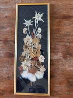 Vintage Gedroogde Bloemenlijst waaronder Edelweiss, Antiek en Kunst, Curiosa en Brocante, Ophalen of Verzenden