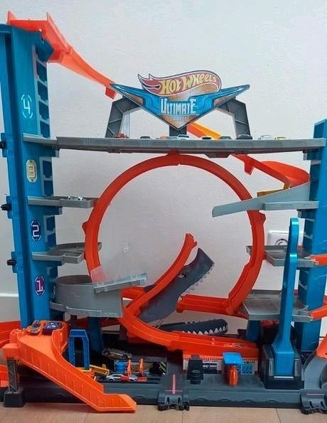 Hot Wheels Ultimate Garage Racebaan, Ophalen, Racebaan, Zo goed als nieuw, Hot Wheels