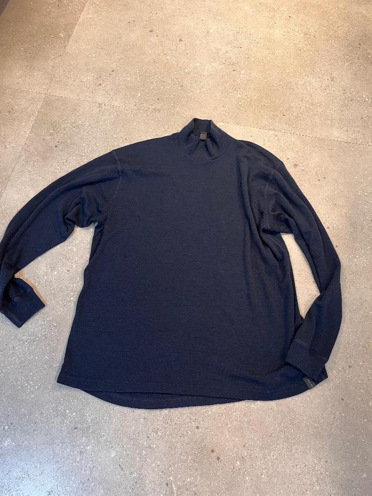 Dilling shirt met hoge kraag van merinowol maat 40, Kleding | Dames, Truien en Vesten, Zo goed als nieuw, Maat 38/40 (M), Blauw