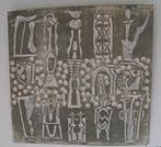 Hubert Bekman NHS houtsnijwerk "Mexicano"voor en achterkant, Antiek en Kunst, Ophalen of Verzenden