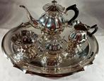 Zilveren Theeservies 5 delen massief 835 Biedermeier, Antiek en Kunst, Ophalen of Verzenden, Zilver