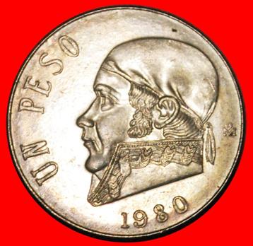Ⰶ EAGLE (1970-1983): MEXICO 1 PESO 1980 MORELOS (1765-1815)! beschikbaar voor biedingen