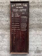 Authentiek houten kampioenspaneel originele inscripties 1939, Ophalen of Verzenden, Gebruikt