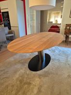 Ovaal eiken eettafel Contur, Ophalen, 100 tot 150 cm, Eikenhout, 200 cm of meer