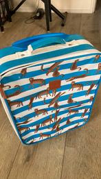 Blauwe trolley / kinderkoffer met wieltjes en uitschuifbaar, Sieraden, Tassen en Uiterlijk, Koffers, Ophalen, Gebruikt, Minder dan 50 cm