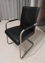 4 prachtige leren stoelen voor kantoor of thuis, Ophalen, Zwart, Zo goed als nieuw, Vijf, Zes of meer stoelen