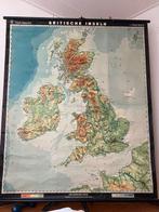 Schoolplaat Britse eilanden, Antiek en Kunst, Antiek | Schoolplaten, Ophalen of Verzenden, Aardrijkskunde