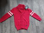NIEUW Yporqué Rode cardigan vest met cashmere en wol maat 8, Yporqué, Jongen of Meisje, Trui of Vest, Nieuw