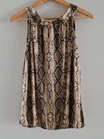 TOP SHIRT panter reptiel slang print bruin oker S/M mouwloos, Bruin, Sophia, Nieuw, Zonder mouw