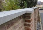 Muurafdekker afdekrand beton paalmutsen 2-zijdig, vlak, 1-zi, Doe-het-zelf en Verbouw, Metselstenen, Mispel 40, Nieuw, Ophalen of Verzenden