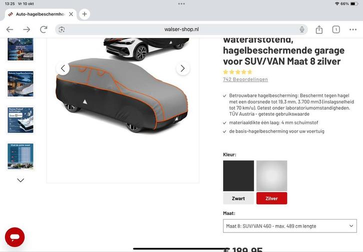 autohoes, extra dik, Auto diversen, Autohoezen, Zo goed als nieuw, Ophalen