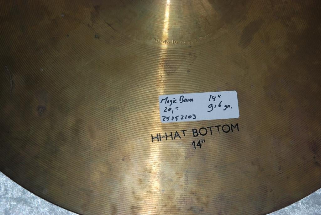 Magic Brass Bottom hihat bekken 916gr 14 inch  <25252103>, Gebruikt, ., Drums of Percussie, Ophalen of Verzenden