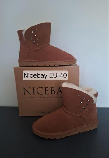 Nieuwe Chestnut bruine Nicebay enkellaarzen / low boots 40 beschikbaar voor biedingen