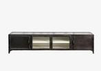 tv dressoir metaal, Ophalen, 150 tot 200 cm, Glas, Industrieel