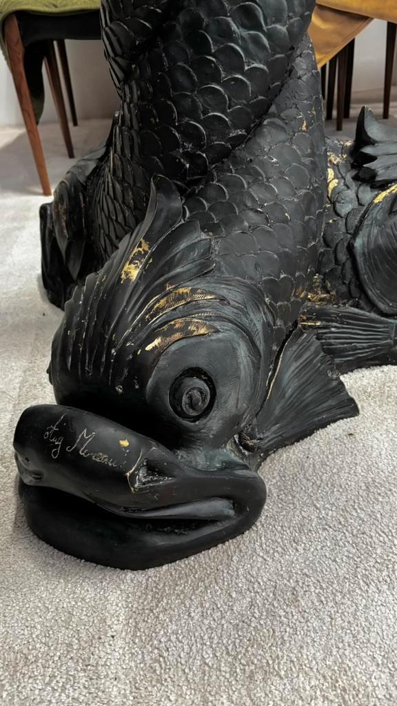 Vintage eettafel Koi Vissen onderstel, Antiek en Kunst, Antiek | Meubels | Tafels, Ophalen