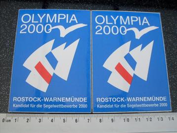 2x sticker olympia 2000 rostock warnemunde kandidat logo beschikbaar voor biedingen