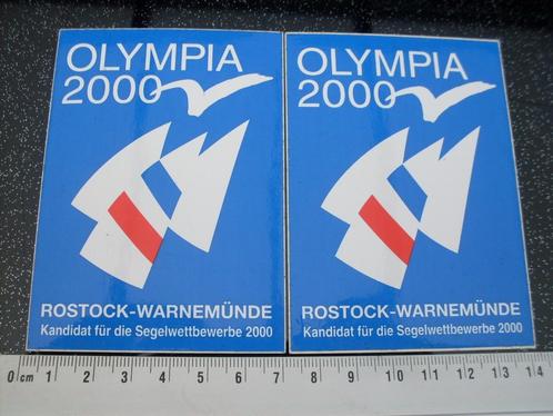 2x sticker olympia 2000 rostock warnemunde kandidat logo, Verzamelen, Stickers, Zo goed als nieuw, Sport, Verzenden