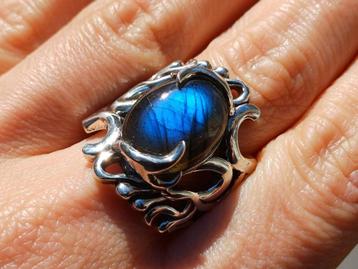 Vanoli 925 zilveren design ring met labradoriet maat 19,5 beschikbaar voor biedingen