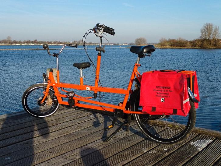 Verhuur ouder/kind tandem Zeeland Wolphaartsdijk Veerse Meer, Fietsen en Brommers, Fietsen | Tandems, Zo goed als nieuw, Minder dan 10 versnellingen