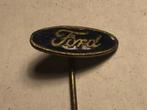 Emaille FORD AUTOMERK Speld (Blauw/Messingkleur)., Verzamelen, Speldjes, Pins en Buttons, Verzenden, Zo goed als nieuw, Transport