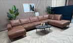 ZGAN Industriële Cognac U-Bank/Hoekbank - 400cm