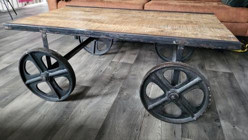 Salontafel op wielen, Huis en Inrichting, Tafels | Salontafels, Minder dan 50 cm, 50 tot 100 cm, 100 tot 150 cm, Rechthoekig, Ophalen