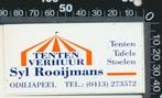 Sticker: Tentenverhuur Syl Rooijmans - Odiliapeel, Ophalen of Verzenden, Zo goed als nieuw, Bedrijf of Vereniging
