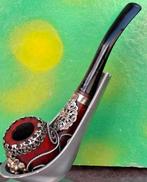 Pijp. Ornamenten. Ongerookt. Ca '80. 14 cm., Verzamelen, Rookartikelen, Aanstekers en Luciferdoosjes, Ophalen, Zo goed als nieuw