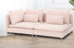 Ikea Soderhamn 3 seater sofa + footstall in light pink, Huis en Inrichting, Ophalen, Gebruikt, Driepersoons