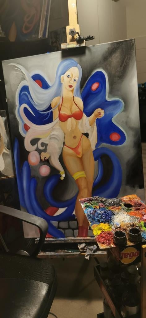 Schilderij op doek 70x100cm - Uniek kunstwerk, Ophalen of Verzenden