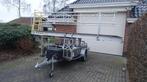 Aanhangwagen met aluminium loopbrug, Zo goed als nieuw