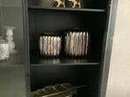 Mooie zilveren zilver kleur vaas vazen pot potten vierkant, Huis en Inrichting, Woonaccessoires | Vazen, Ophalen of Verzenden