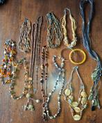 Vintage Sieraden Lot Amberkleurig €12, Overige materialen, Gebruikt, Bruin, Ophalen of Verzenden
