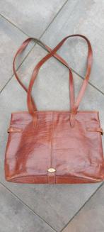 Bruine lederen schoudertas The Bridge, Ophalen of Verzenden, Gebruikt, Bruin, Handtas