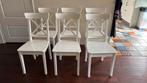 6x Ikea Ingolf Eetkamerstoelen, Huis en Inrichting, Stoelen, Ophalen, Wit, Zo goed als nieuw, Vijf, Zes of meer stoelen