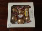 Glazen Kerstballen Goudkleurig glanzend 45 mm 6 stuks ZGAN, Ophalen of Verzenden, Zo goed als nieuw