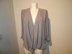 Elisabetta Franchi blouse top muis grijs overslag mooi I42