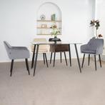 Lina® Noble - Velvet Eetkamerstoel - Licht Grijs, Metaal, Mevsim Store, Nieuw, Ophalen of Verzenden