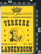 Sticker: Brood en Banketbakkerij Verkerk - Langenboom, Verzamelen, Ophalen of Verzenden, Zo goed als nieuw, Bedrijf of Vereniging