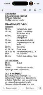 2x VVA VIP Arrangement incl overnachting SS Rotterdam 12 jan, Twee personen, Overige soorten, Arrangement