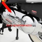 Carterdeksel kickstartdeksel chroom 12INCH 11340-sq5a-9100, Ophalen of Verzenden, 50cc-Scooterparts, Info@50cc-scooterparts.nl