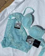 AMBRA lingeriesetje Push Up Turquoise Nieuw!, Ambra, Ophalen of Verzenden, Blauw, BH