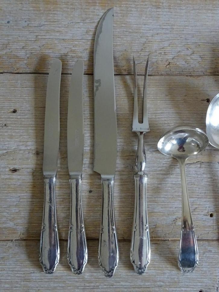 Bestek Gero 90, nr 694, RICHE, verzilverd, gaaf, Antiek en Kunst, Antiek | Bestek, Ophalen of Verzenden
