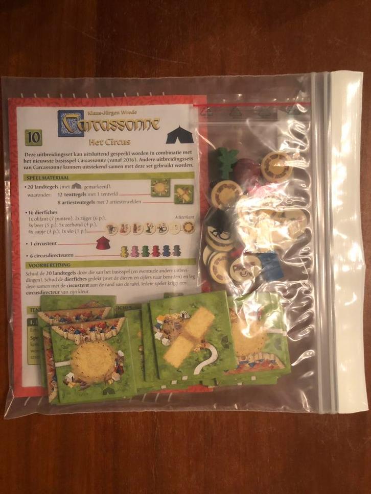 Carcassonne Het Circus, Hobby en Vrije tijd, Gezelschapsspellen | Kaartspellen, Zo goed als nieuw, Ophalen of Verzenden