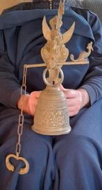 Koperen bel met engel en ketting, Ophalen of Verzenden