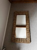 Rotan spiegel 57x115, Huis en Inrichting, Woonaccessoires | Spiegels, Ophalen, Zo goed als nieuw, Rechthoekig, Minder dan 100 cm