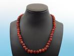 Carneolen collier met gouden slot                        D34, Sieraden, Tassen en Uiterlijk, Antieke sieraden, Ophalen of Verzenden
